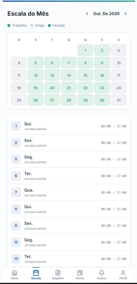 App Nexus Ponto: Escala