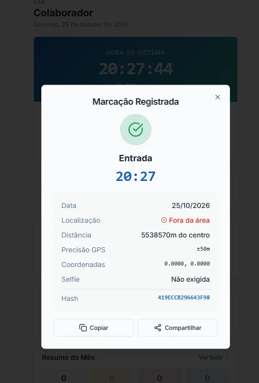App Nexus Ponto: Comprovante